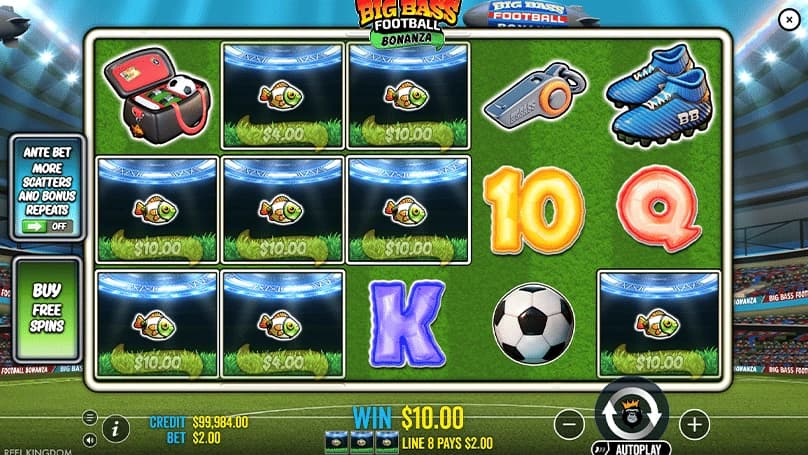A winning line in Big Bass Football Bonanza